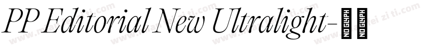 PP Editorial New Ultralight字体转换